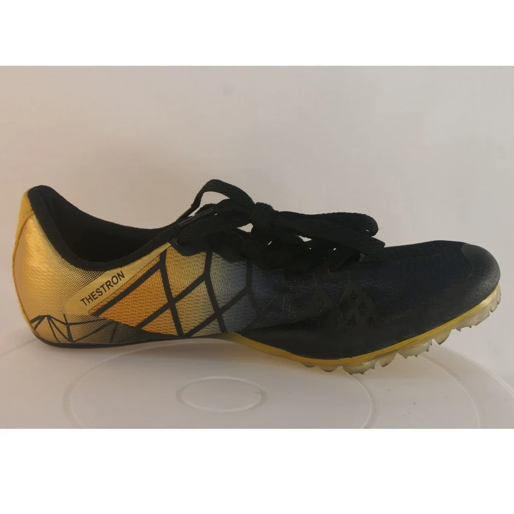 Thestron Track & Field Spikes Womens Size 4 EU 34 Black Gold Sprinting Shoes